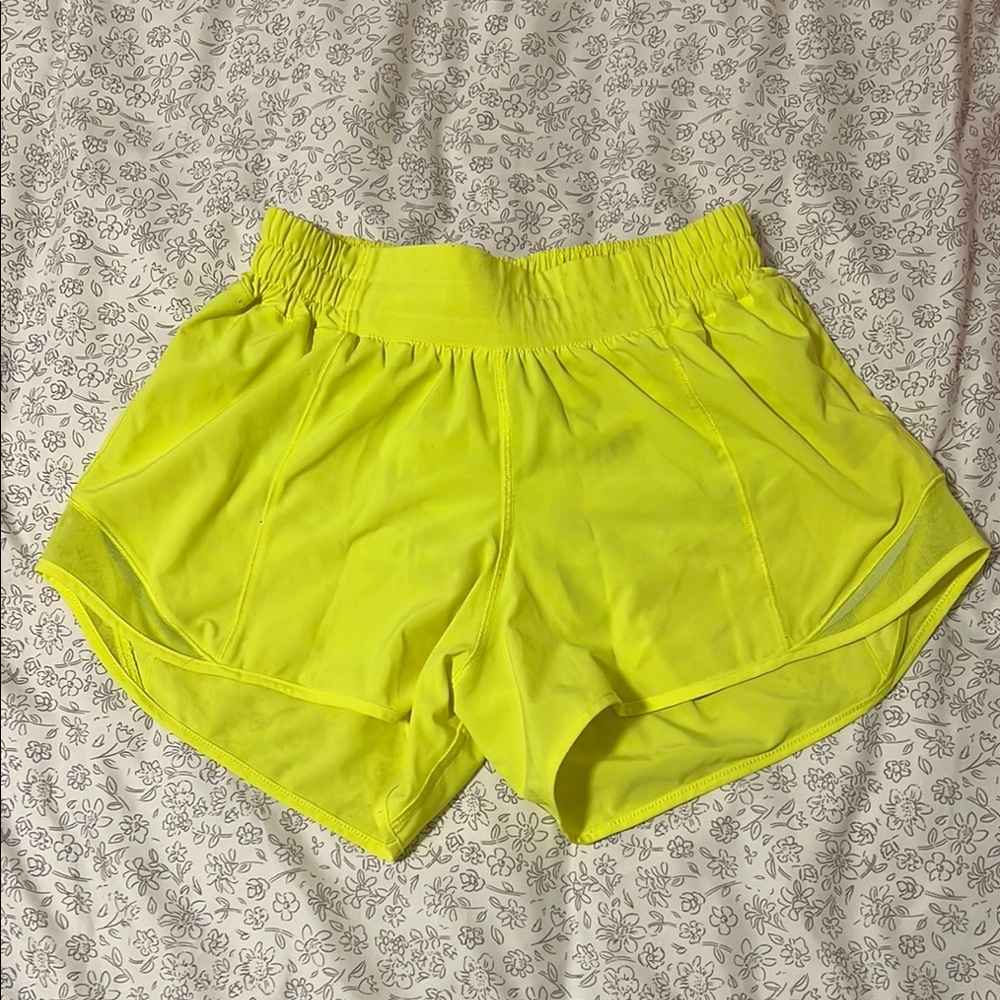 Lululemon Neon Yellow Athletic Shorts